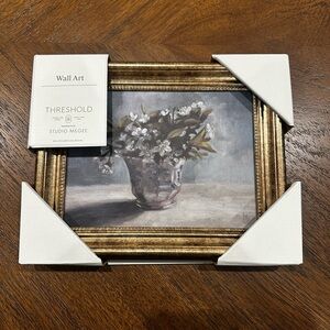 8”x10” Threshold Gold Framed Floral Wall Art